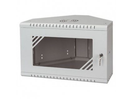 RACK skříň závěsná NEKU TS 19" 6U 330mm, sv. šedá, rohová