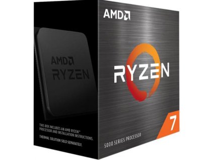 AMD cpu Ryzen 7 5800X AM4 Box (bez chladiče, 3.8GHz / 4.7GHz, 32MB cache, 105W, 8x jádro, 16x vlákno), Zen3 Vermeer 7nm CPU