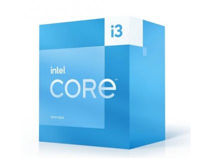 INTEL cpu CORE i3-13100 socket1700 Raptor Lake BOX 60W/89W 13.generace (od 3.4GHz do 4.5GHz, 4x jádro, 8x vlákno, 5/12MB cache, pro DDR4 do 3200, pro DDR5 do 4800) grafika, virtualizace