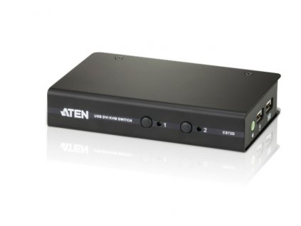 ATEN 2-port DVI KVM USB, audio 2.1, včetně kabelů