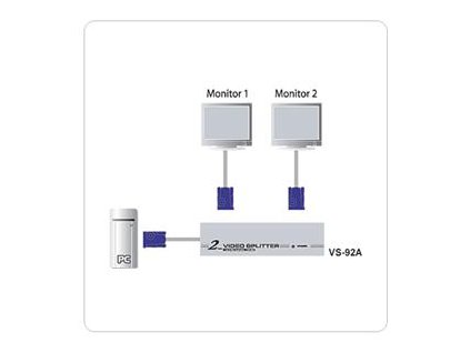 ATEN Video rozbočovač 1PC - 2VGA 350MHz