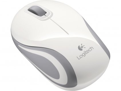 Logitech Mini M187/Cestovní/Optická/Bezdrátová USB/Bílá