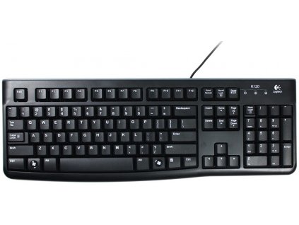 Logitech K120/Drátová USB/US-Layout/Černá