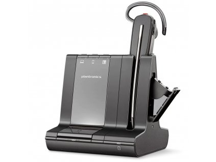 Poly Savi 8245 Office/Mono/DECT bluetooth/Bezdrát/MS/Stand/Černá-stříbrná