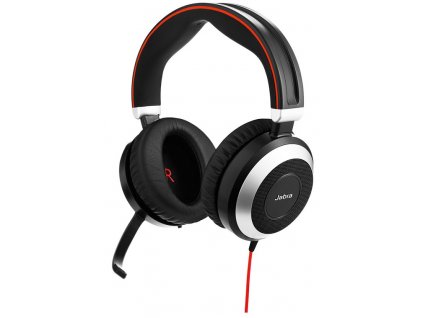 Jabra Evolve 80/Stereo/Jack/Drát/Černá