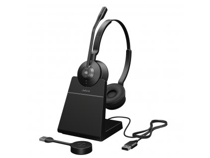 Jabra Engage 55/Stereo/USB/DECT/Bezdrát/MS/Stand/Černá