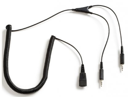 Jabra QD-2x3,5mm, 0,5-2m, coiled