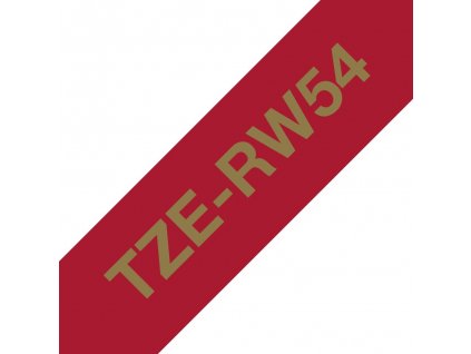 Brother TZE-RW54 zlatá na vínově červené, 24 mm, textilní páska