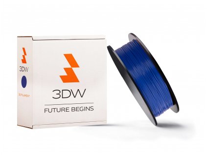 3DW - PLA filament 1,75mm tm.modrá, 0,5 kg,tisk190-210°C