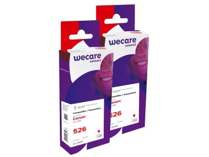 WECARE ARMOR sada ink kompatibilní s CANON CLI526M 2x10,5ml,červená,CLI-526 M
