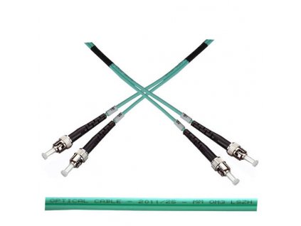 Optický patch kabel duplex ST-ST 50/125 MM 2m OM3