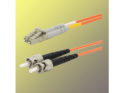 Optický patchkabel duplexní, LC-ST 9/125um SM, 12m, OS2
