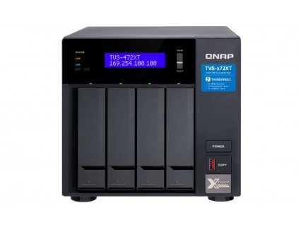 QNAP TVS-472XT-i3-4G (3,1GHz / 4GB RAM / 4x SATA / 2x M.2 NVMe slot / 1x HDMI 4K / 2x Thunderbolt 3)