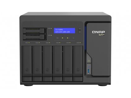 QNAP TS-h886-D1602-8G (Xeon 3,2GHz, ZFS, 8GB ECC RAM, 6x3,5''+2x 2,5'', 2xPCIe, 4x 2,5GbE, 2xM.2 NVMe)