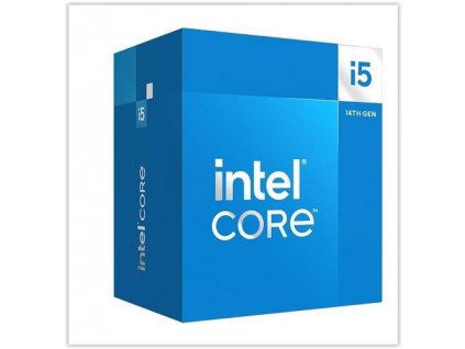 INTEL cpu CORE i5-14400 socket1700 Raptor Lake Refresh BOX 65W/148W 14.generace (od 3.5GHz do 4.7GHz, 10x jádro, 16x vlákno, 9/20MB cache, pro DDR4 do 3200, pro DDR5 do 4800) grafika, virtualizace