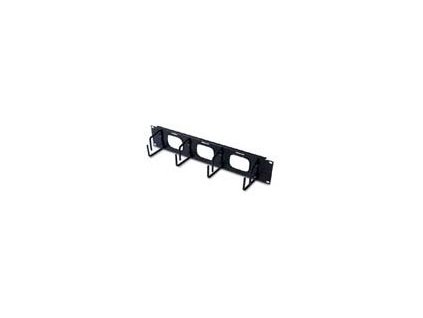 2U Horizontal Cable Organizer w/ Pass-Thru Black