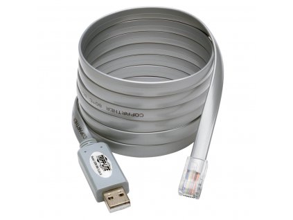 Tripplite Adaptér USB-A/RJ45, kompatibilný s Cisco, 250Kb/s (Samec/Samec), sivý kábel 1.83m