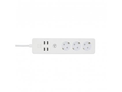 Tellur WiFi Smart Power Strip, 3x zásuvka, 4x USB 4A, 2200W, 10A, 1.8m, bílá