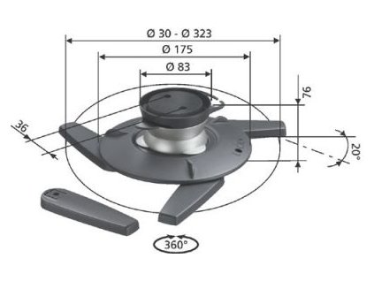 Stropní držák na projektor Vogel´s EPC 6545