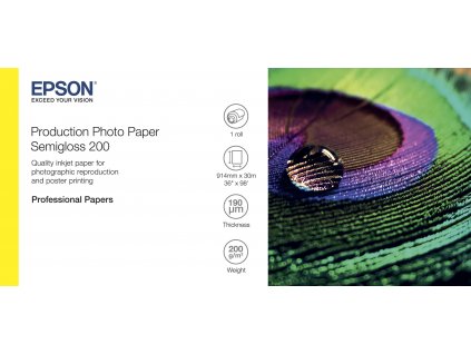 EPSON Production Photo Paper Semigloss 200 36''x30m