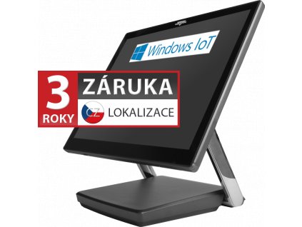 XPOS XP-3685, 15'' 4:3 LCD LED, 400 cd/m2, i3-7100U, 4GB RAM, 120GB M.2 SSD, Win 10 IoT, kap., šedá