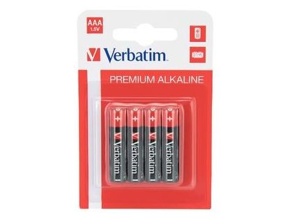 VERBATIM Alkalické baterie AAA, 4 PACK , LR3