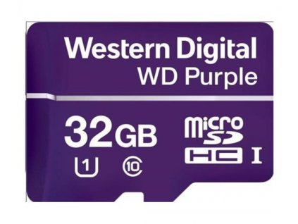 WD MicroSDHC karta 32GB Purple WDD032G1P0C Class 10, 16TBW