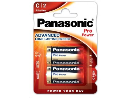 PANASONIC Alkalické baterie Pro Power LR14PPG/2BP C 1,5V (Blistr 2ks)