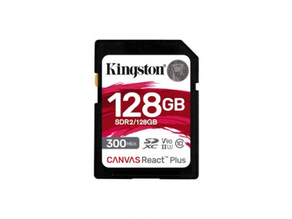 Kingston Canvas React Plus/SDHC/128GB/300MBps/UHS-II U3 / Class 10