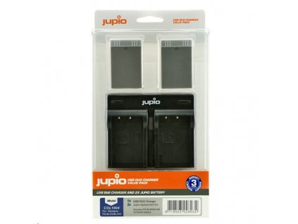Set Jupio 2x baterie BLS5 / BLS50 - 1210 mAh a duální nabíječka pro Olympus