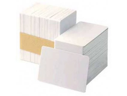 Karta Zebra PVC karty, balení 500ks karet na potisk, bílá barva, menší síla karty
