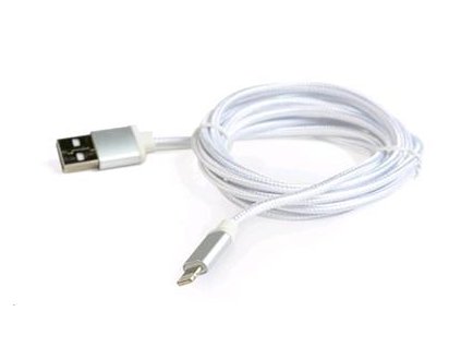 CABLEXPERT Kabel USB 2.0 Lightning (IP5 a vyšší) nabíjecí a synchronizační kabel, opletený, 1,8m, stříbrný, blister