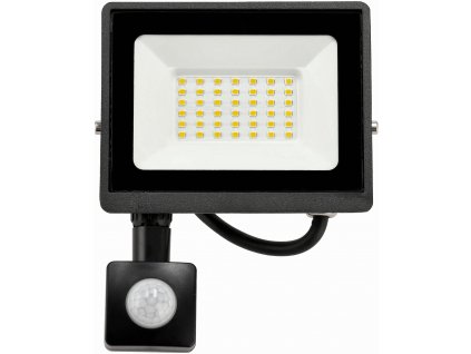LED reflektor 30W - 2v1 - PIR - studená bílá