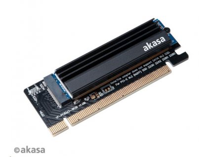 AKASA adaptér M.2 SSD to PCIe adapter card with heatsink cooler