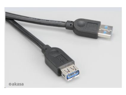 AKASA kabel prodlužovací USB 3.0, A-male na A-female, 150cm