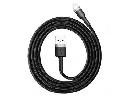 Baseus datový kabel Cafule Lightning 1m 2,4A šedo-černý