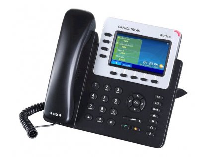 Telefon Grandstream GXP-2140 VoIP, barevný LCD, 4x SIP účty, 4x linky, 2x RJ45, POE, 5x prog. tl.