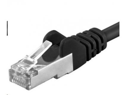 PREMIUMCORD Patch kabel CAT6a S-FTP, RJ45-RJ45, AWG 26/7 10m černá