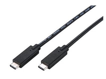 Kabel C-TECH USB 3.2, Type-C (CM/CM), PD 100W, 20Gbps, 1m, černý