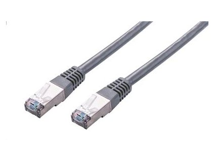 Kabel C-TECH patchcord Cat5e, FTP, šedý, 10m