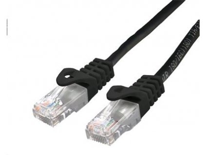 Kabel C-TECH patchcord Cat6, UTP, černý, 1m