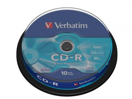 Médium Verbatim CD-R 700MB 80min 52x Extra Protection 10-cake