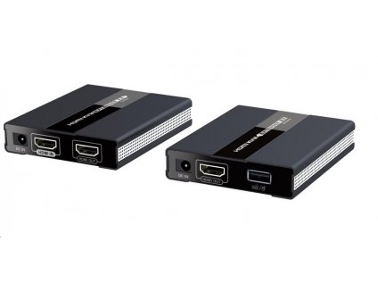 PREMIUMCORD HDMI extender s USB na 60m přes jeden kabel Cat5/6, bez zpoždění