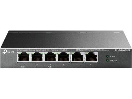 TP-Link TL-SG1006PP Switch 2x GLAN, 3x GLAN s PoE+, 1x GLAN s PoE++