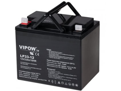 Baterie olověná 12V / 33Ah Vipow LP33-12 gelový akumulátor