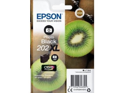 EPSON ink čer Singlepack "Kiwi" Photo Black 202XL Claria Premium Ink 7,9 ml