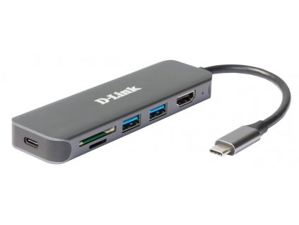 D-Link 6-in-1 USB-C Hub with HDMI/Card Reader/Power Delivery