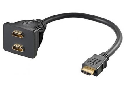 Redukce HDMI A (M) -> 2x HDMI A (F)