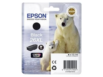 EPSON cartridge T2621 black (lední medvěd) XL