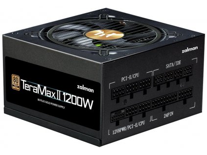 ZALMAN TeraMax II 1200W černý Zdroj, ATX, 1200W, aktivní PFC, 120mm ventilátor, 80PLUS Gold